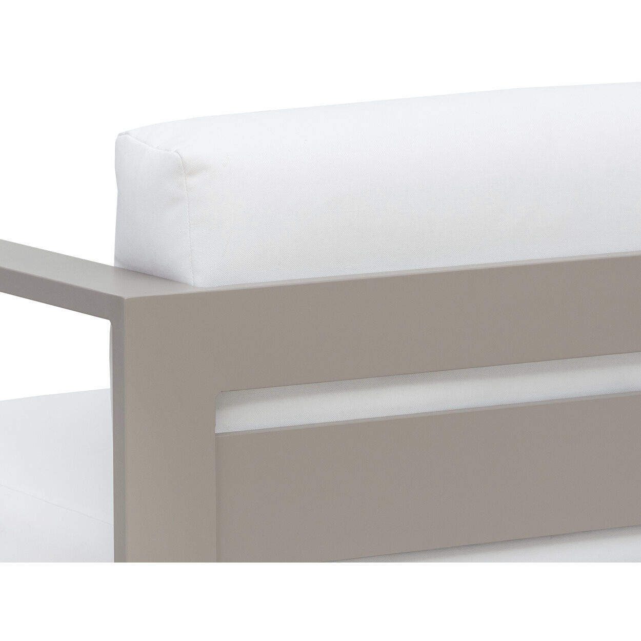 Tavira Greige / Stinson White Outdoor Armchair